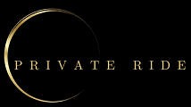 Private Ride logo with gold circle.